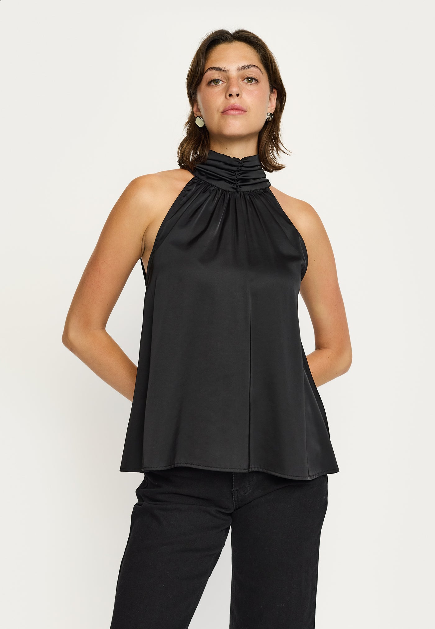 Soft Rebels SRAbia Halter Neck Top Tops & t-shirts 001 Black