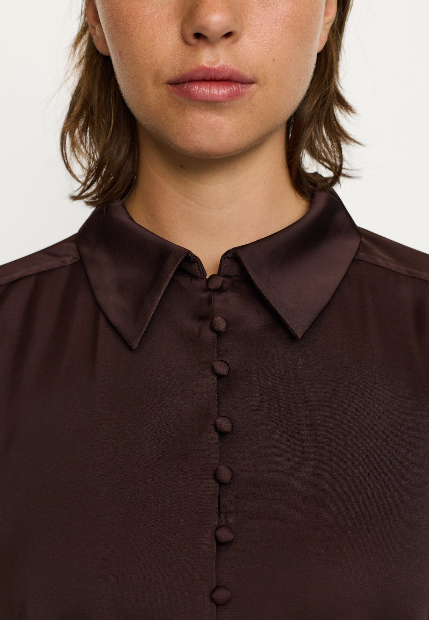 Soft Rebels SRAbia LS Blouse Shirts & Blouse 664 Coffee Bean