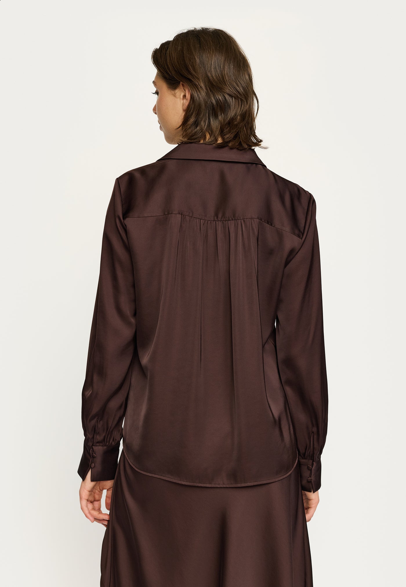 Soft Rebels SRAbia LS Blouse Shirts & Blouse 664 Coffee Bean