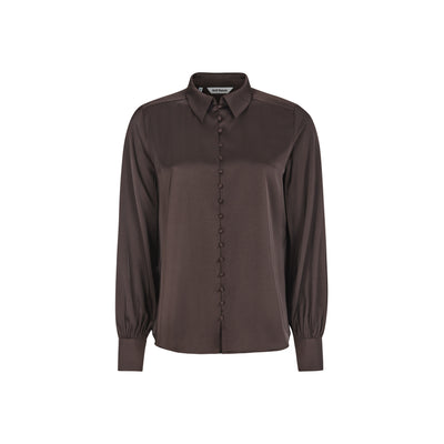 Soft Rebels SRAbia LS Blouse Shirts & Blouse 664 Coffee Bean
