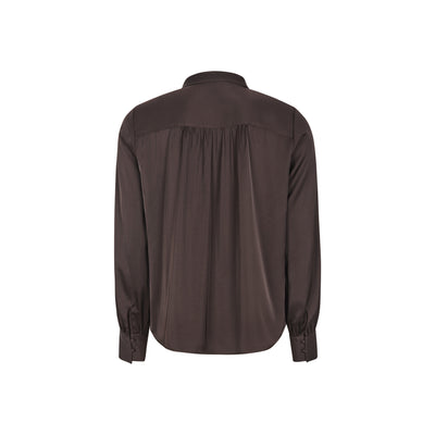 Soft Rebels SRAbia LS Blouse Shirts & Blouse 664 Coffee Bean