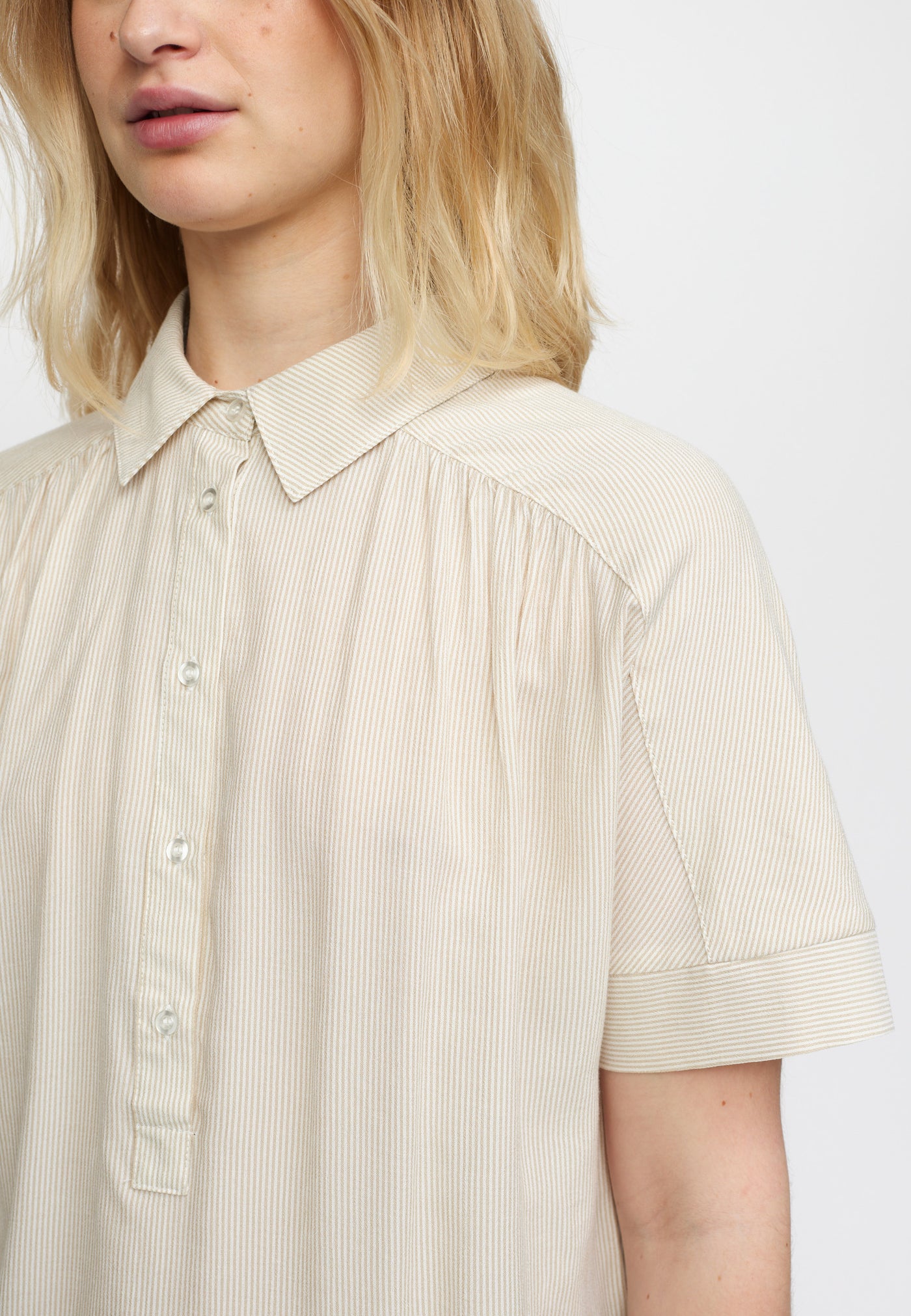 Soft Rebels   SRAdeline Blouse Shirts & Blouse 215 Mimi Stripes Olive Gray