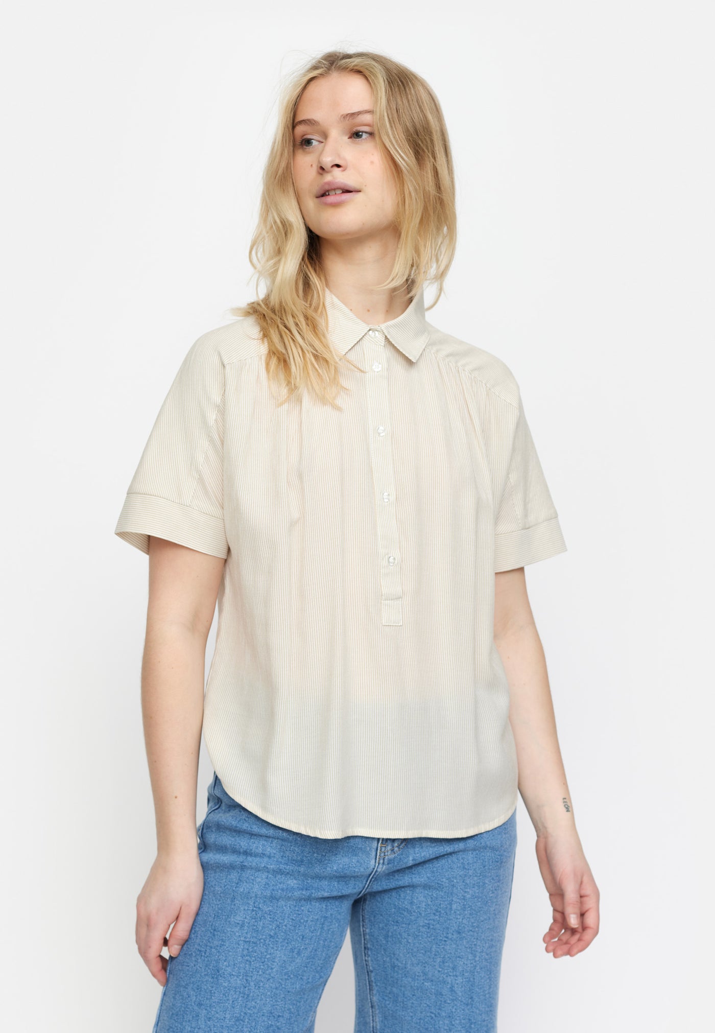 Soft Rebels   SRAdeline Blouse Shirts & Blouse 215 Mimi Stripes Olive Gray