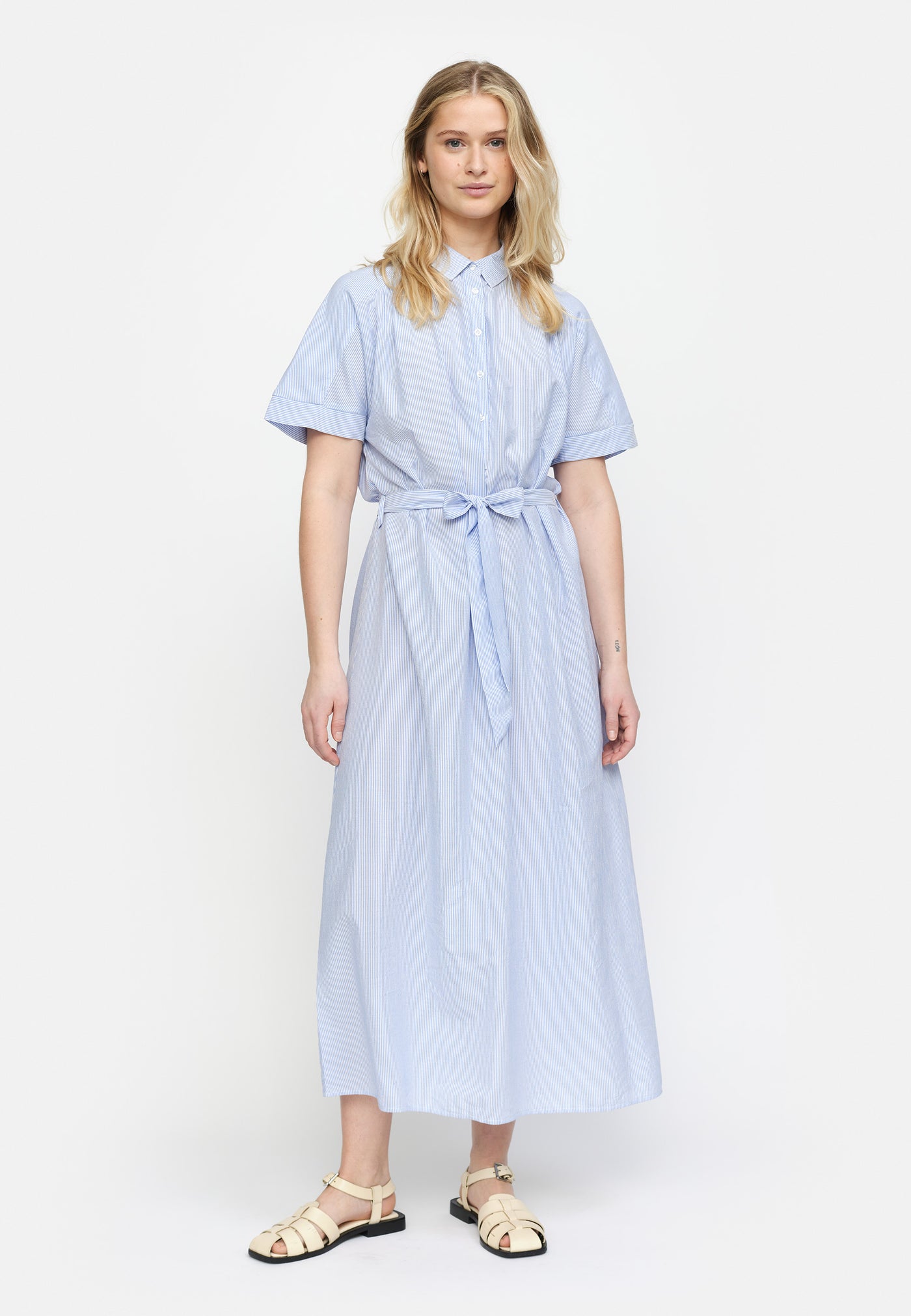 Soft Rebels   SRAdeline Midi Dress Dresses & jumpsuits 208 Mimi Stripes Amparo Blue