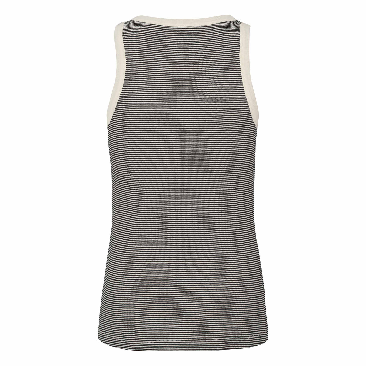 Soft Rebels SRAdelynn Button Tank Top Stripe GOTS Tops & t-shirts 742 Stripe - 001 Black / 272 Arctic Wolf
