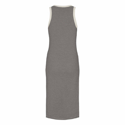 Soft Rebels SRAdelynn Tank Dress Stripe GOTS Dresses & jumpsuits 742 Stripe - 001 Black / 272 Arctic Wolf