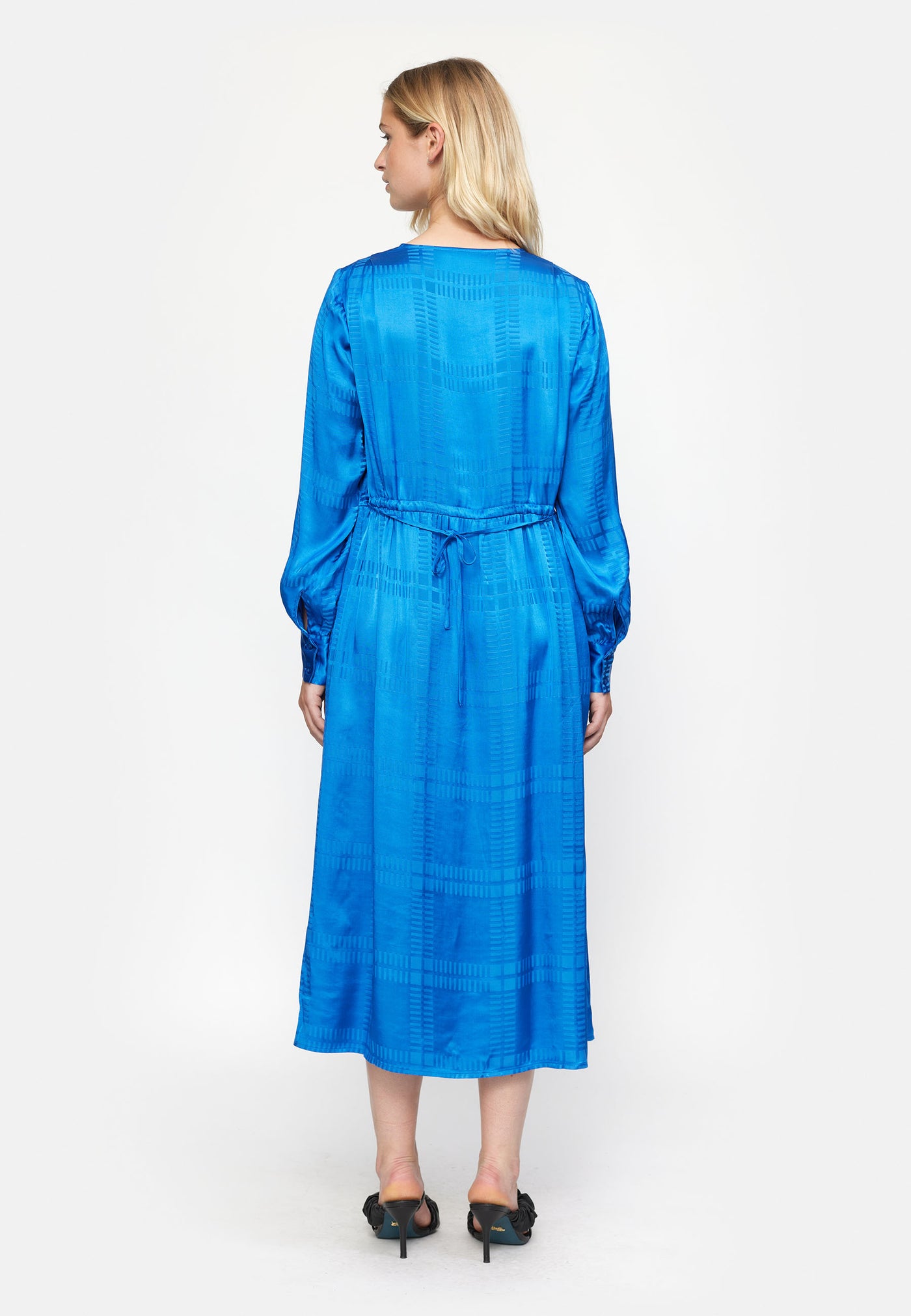 Soft Rebels SRAida Midi Dress Dresses & jumpsuits 700 Check Jacquard Strong Blue