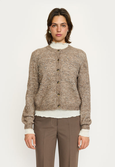 Soft Rebels SRAllison Jewel Cardigan Knit - RWS Knitwear 024 Falcon Melange