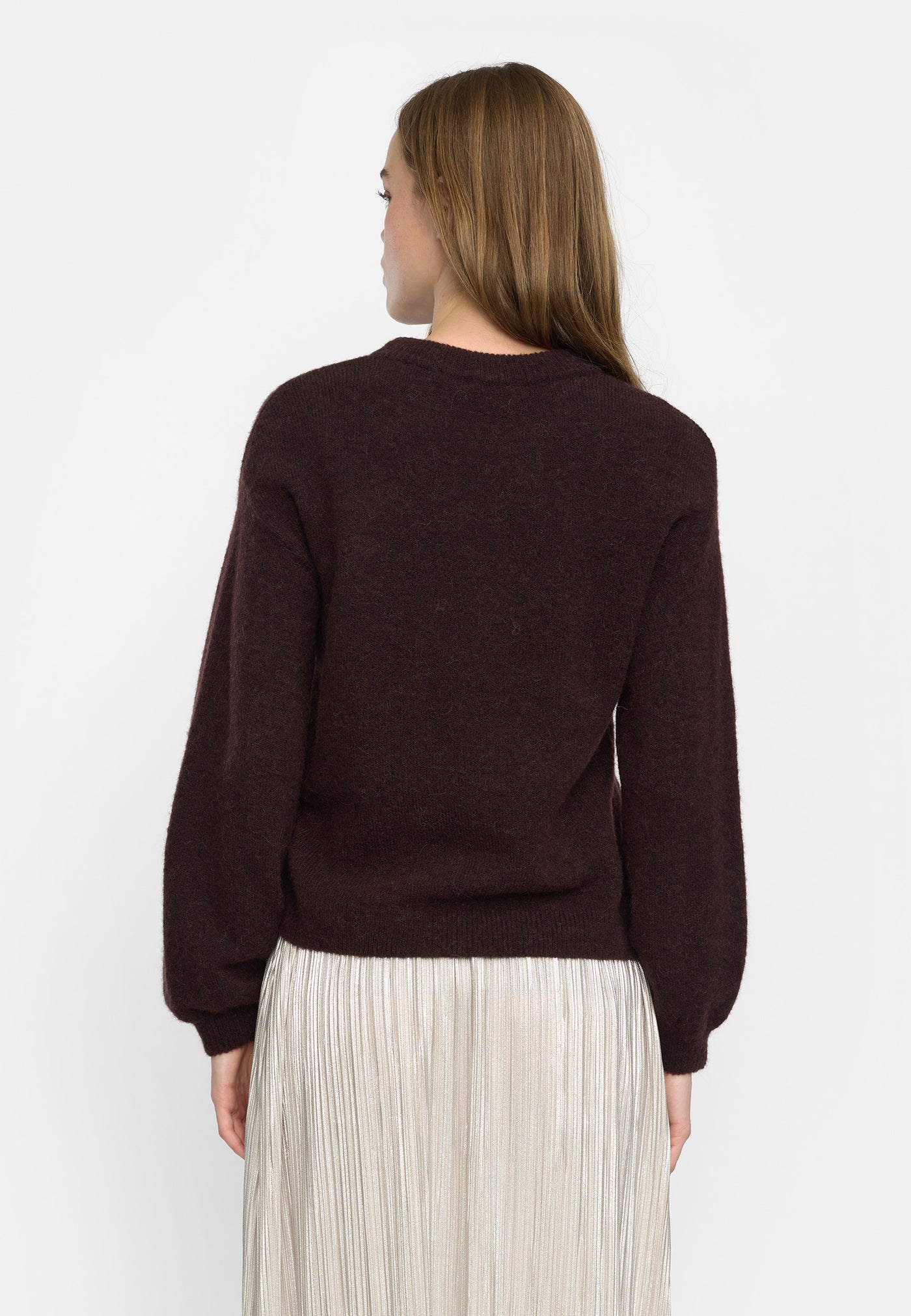 Soft Rebels SRAllison Knit Knitwear 175 Chocolate plum melange