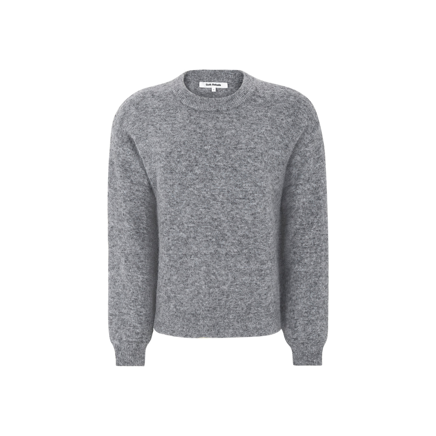 Soft Rebels SRAllison Knit - RWS Knitwear 053 Medium Grey Melange