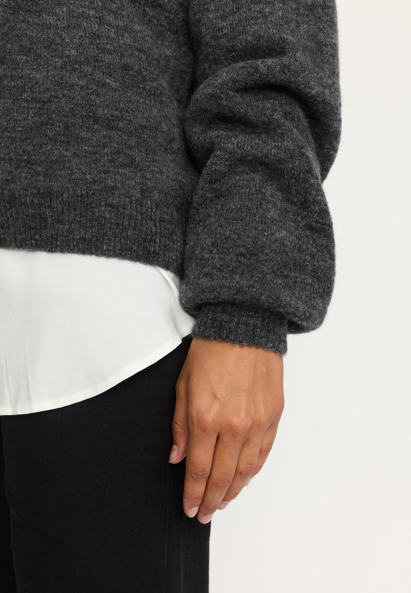 Soft Rebels SRAllison Knit - RWS Knitwear 279 Dark Grey Melange