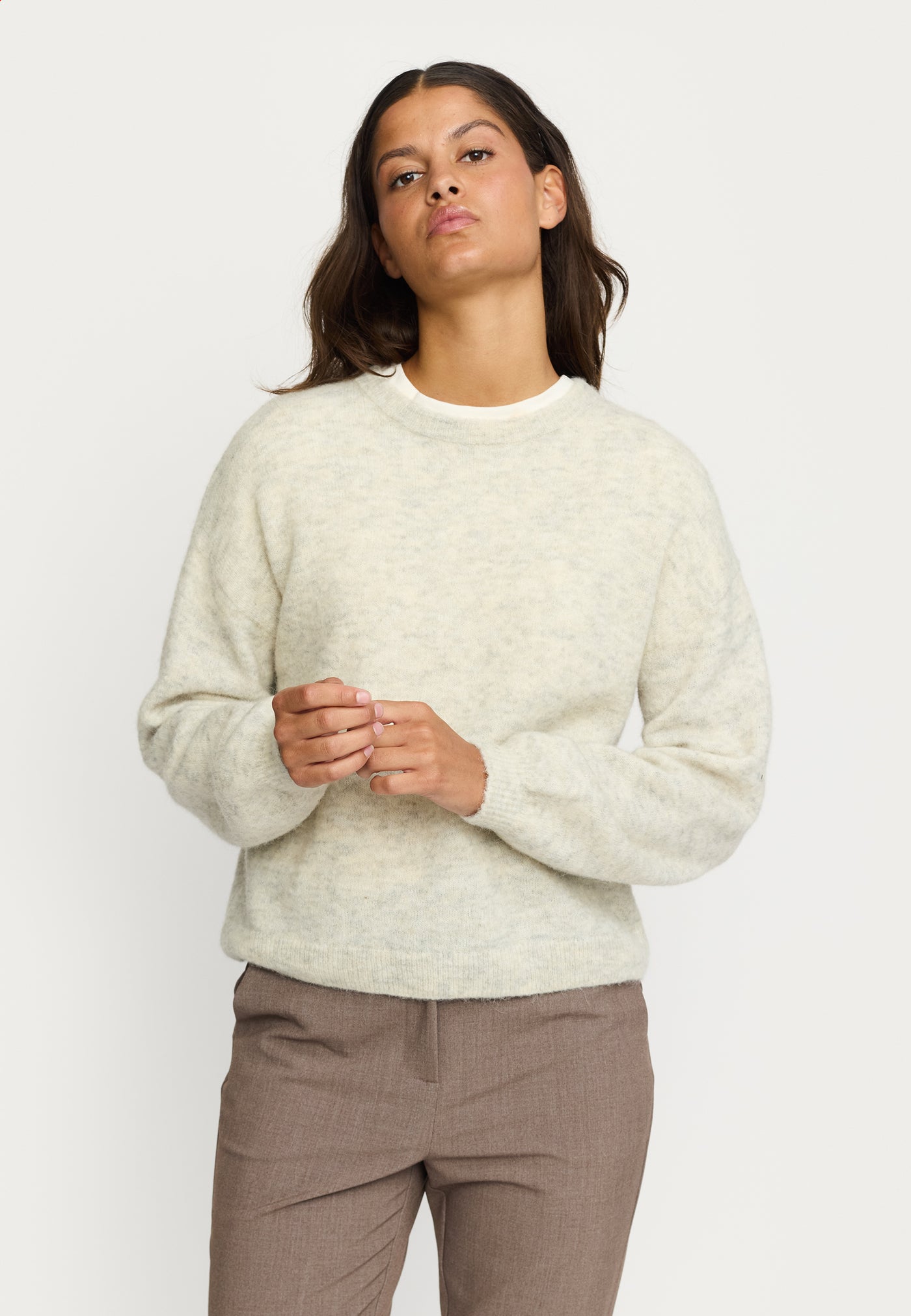 Soft Rebels SRAllison Knit - RWS Knitwear 719 Pumice Stone mélange