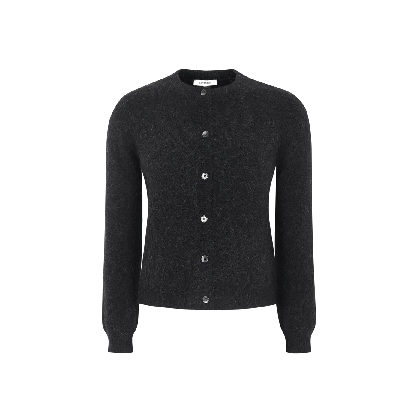 Soft Rebels SRAllison O-neck Cardigan Knit - RWS Knitwear 001 Black