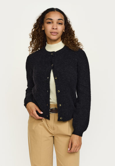 Soft Rebels SRAllison O-neck Cardigan Knit - RWS Knitwear 001 Black