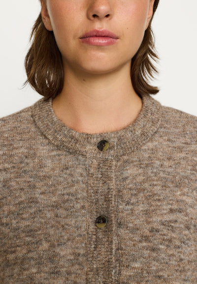 Soft Rebels SRAllison O-neck Cardigan Knit - RWS Knitwear 024 Falcon Melange