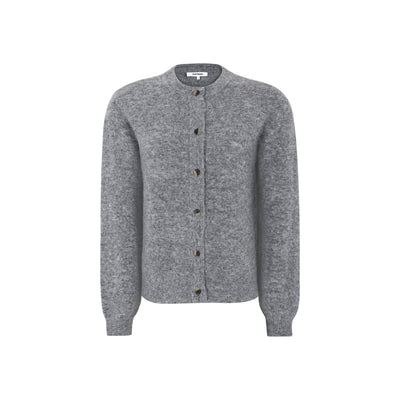 Soft Rebels SRAllison O-neck Cardigan Knit - RWS Knitwear 053 Medium Grey Melange