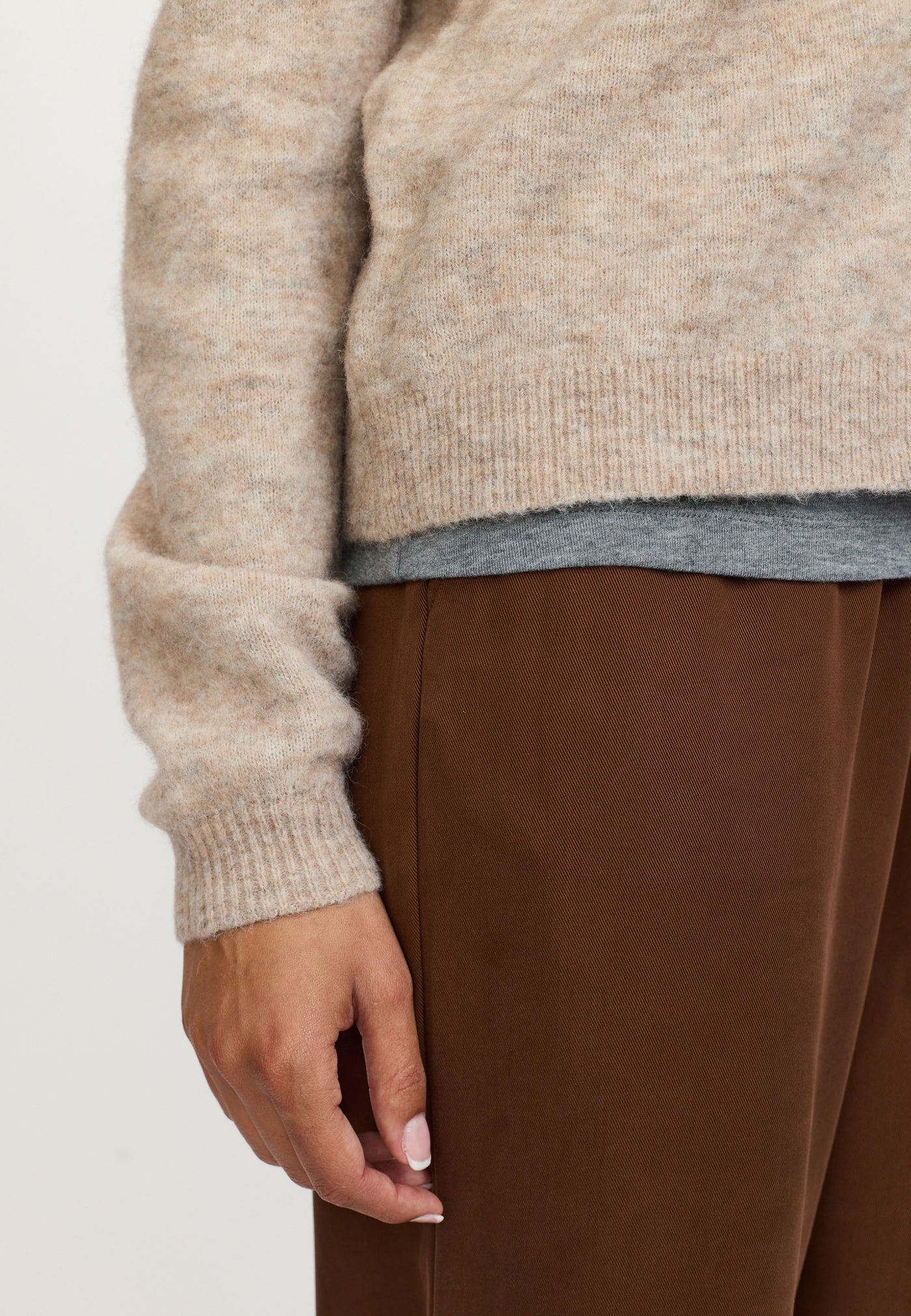 Soft Rebels SRAllison O-neck Cardigan Knit - RWS Knitwear 883 Smoke Gray Melange