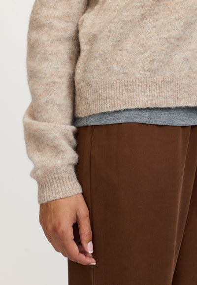 Soft Rebels SRAllison O-neck Cardigan Knit - RWS Knitwear 883 Smoke Gray Melange