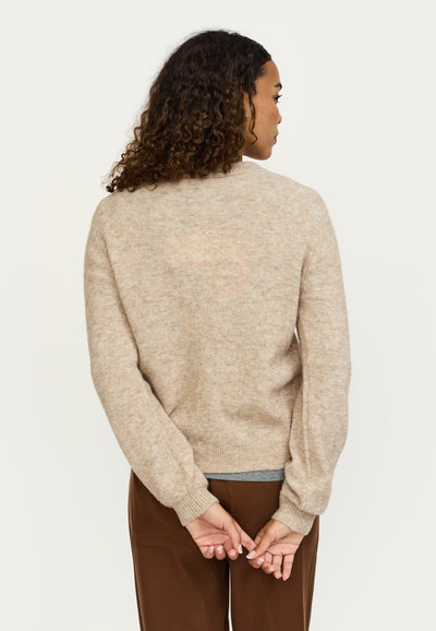 Soft Rebels SRAllison O-neck Cardigan Knit - RWS Knitwear 883 Smoke Gray Melange