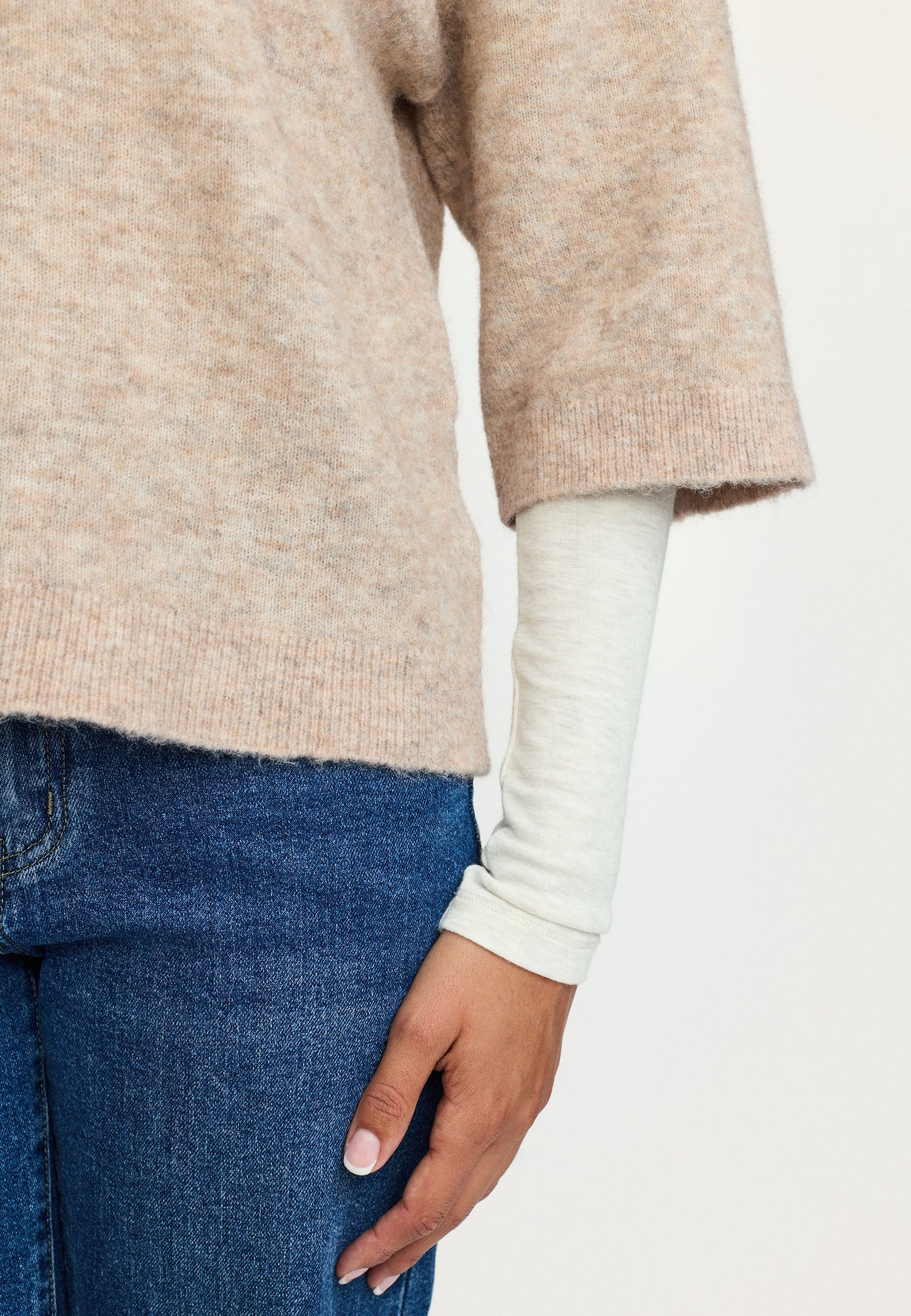 Soft Rebels SRAllison SS Knit - RWS Knitwear 883 Smoke Gray Melange