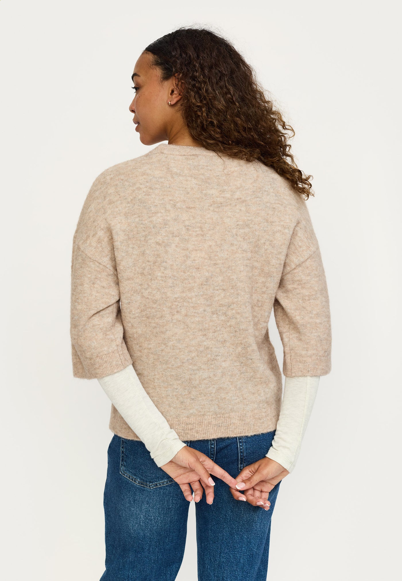 Soft Rebels SRAllison SS Knit - RWS Knitwear 883 Smoke Gray Melange