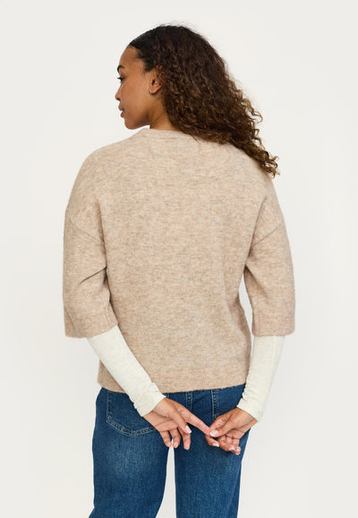 Soft Rebels SRAllison SS Knit - RWS Knitwear 883 Smoke Gray Melange