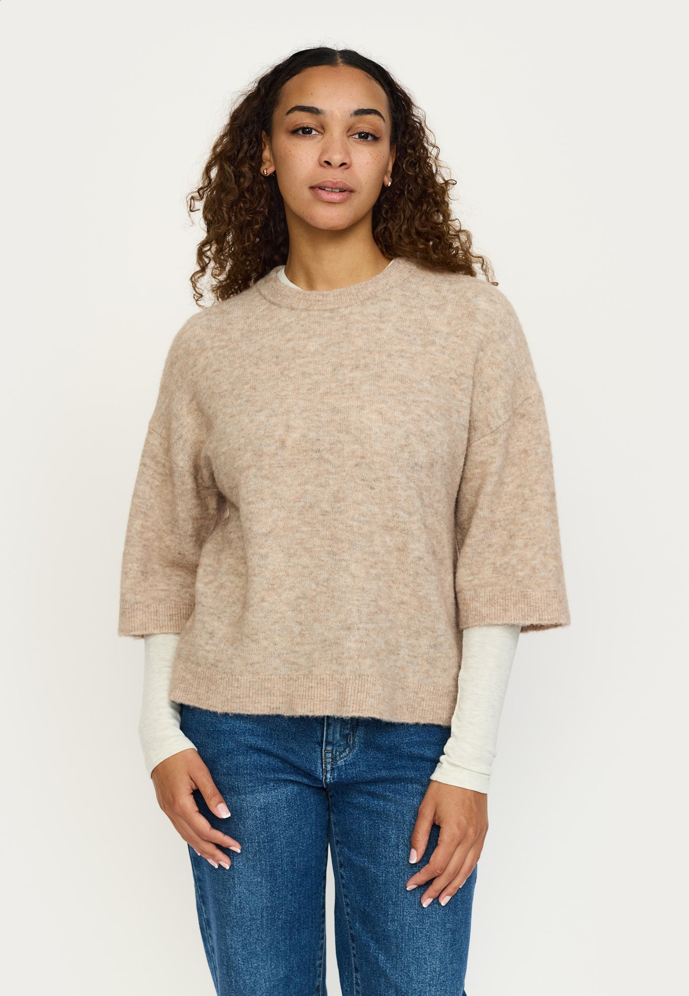 Soft Rebels SRAllison SS Knit - RWS Knitwear 883 Smoke Gray Melange