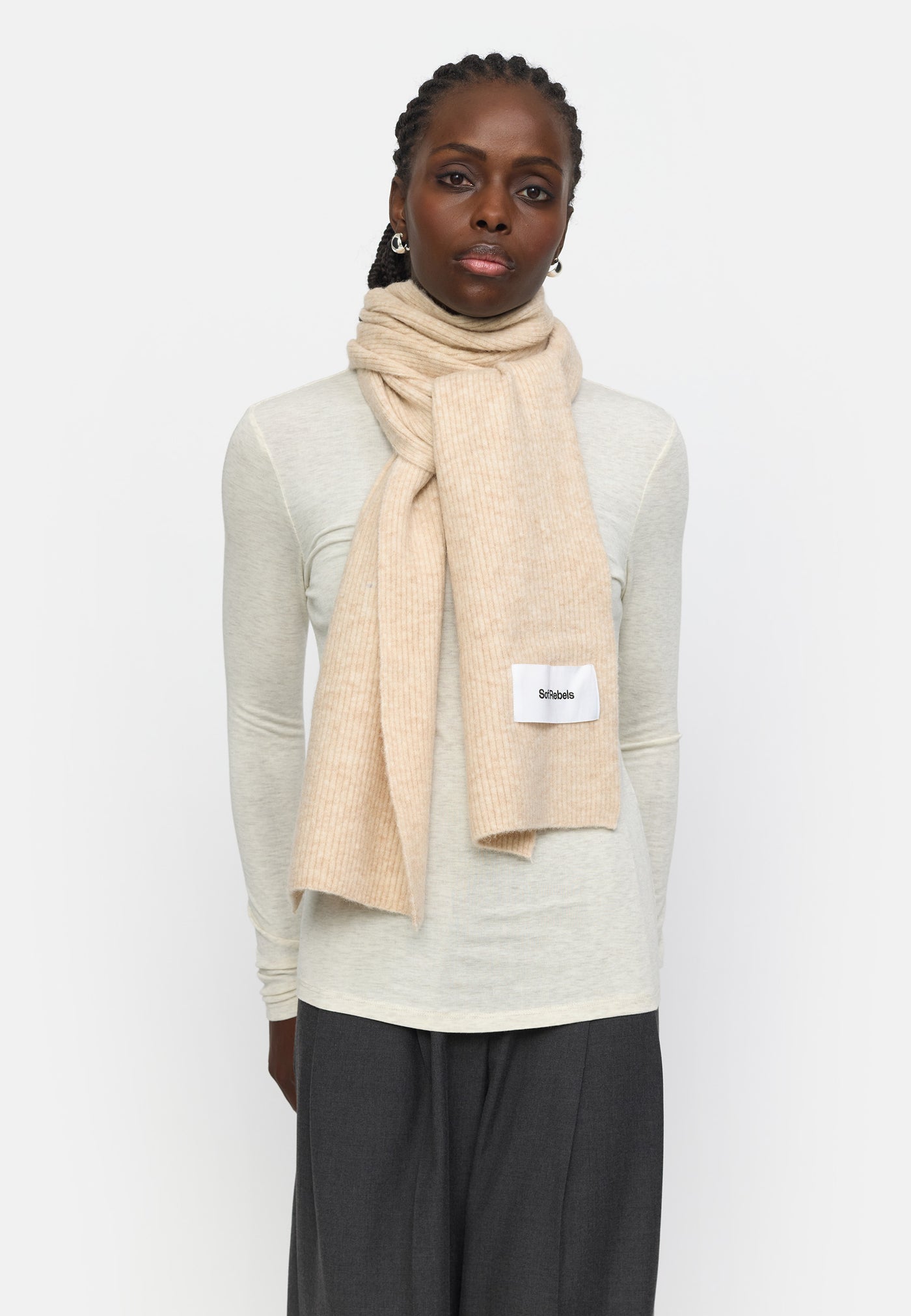 Soft Rebels SRAllison Scarf Accessories 044 Whitecap Gray Melange