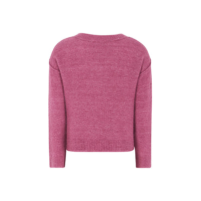 Soft Rebels SRAllison V-neck Knit Knitwear 286 Rose Wine Melange