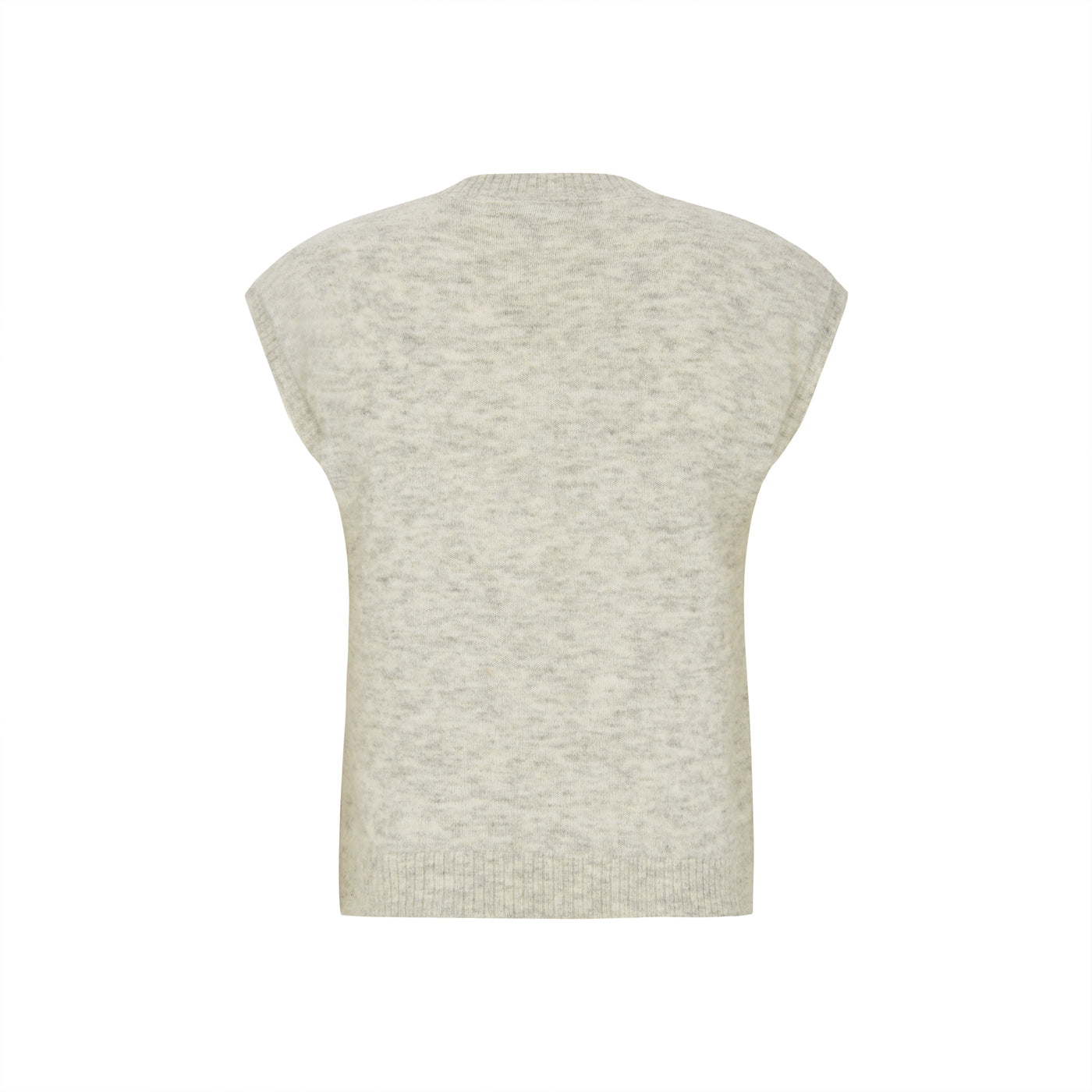 Soft Rebels SRAllison V-neck Vest Knit - RWS Vest 719 Pumice Stone mélange