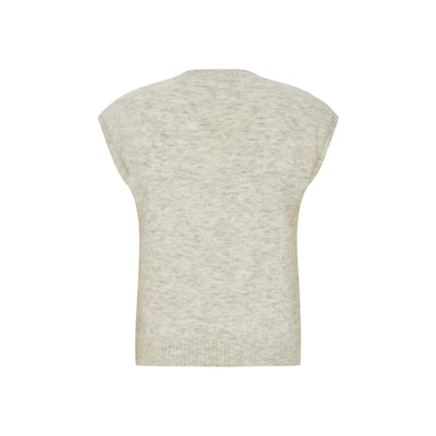 Soft Rebels SRAllison V-neck Vest Knit - RWS Vest 719 Pumice Stone mélange