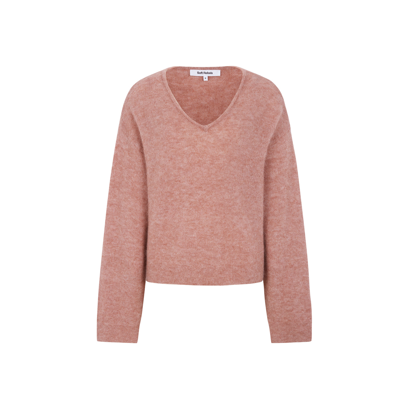 Soft Rebels SRAllison V Knit - RWS Knitwear 718 Rose Dawn Melange