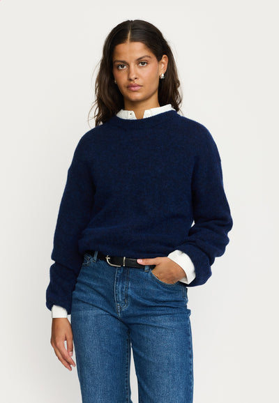 Soft Rebels SRAllison knit Knitwear 235 Total Eclipse
