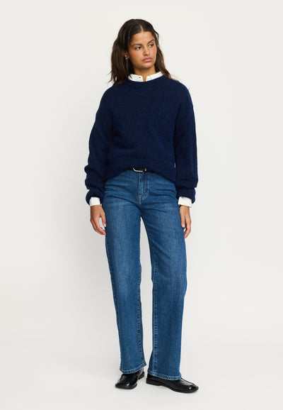 Soft Rebels SRAllison knit Knitwear 235 Total Eclipse