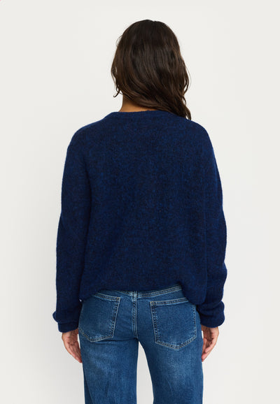 Soft Rebels SRAllison o-neck cardigan knit Knitwear 235 Total Eclipse