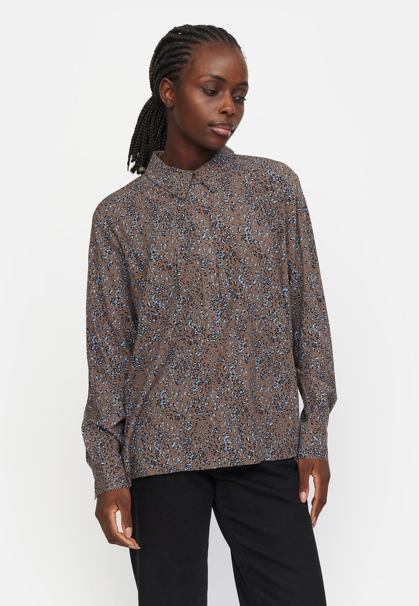 Soft Rebels SRAmiri Blouse Shirts & Blouse 560 Mini Leo Print