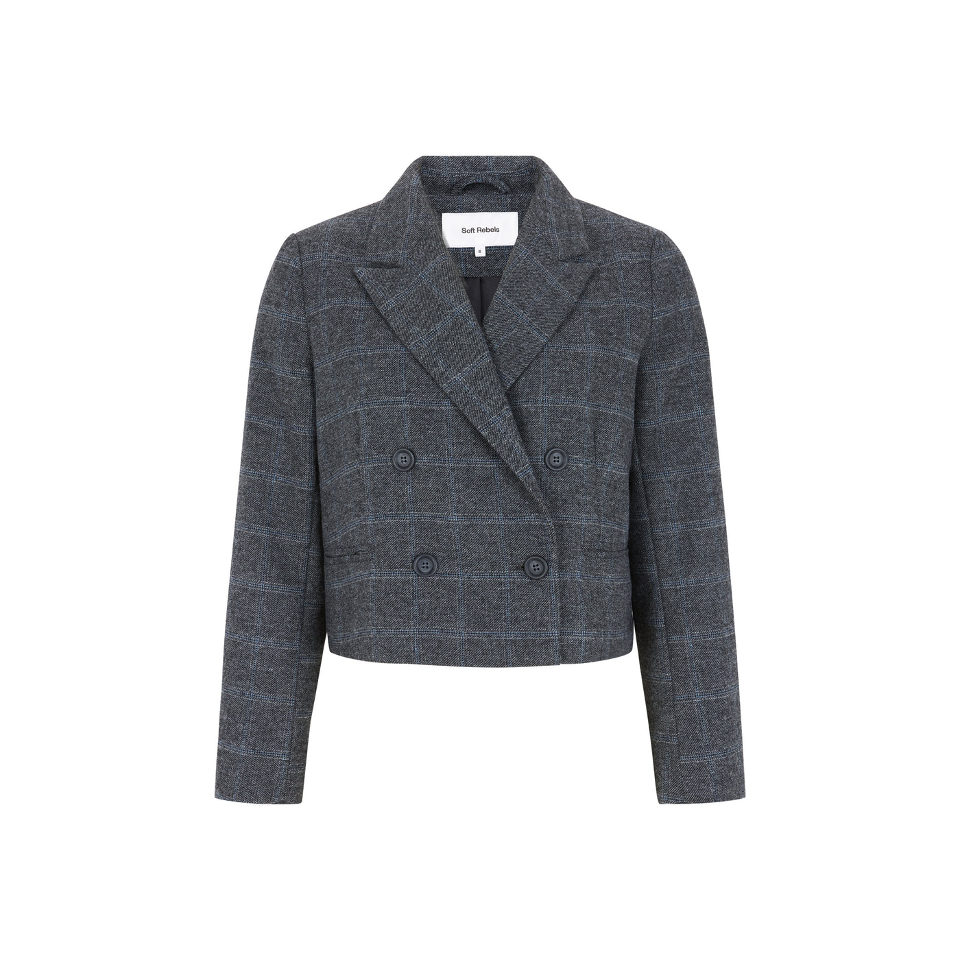 Soft Rebels SRAnnie Blazer Blazer 280 Checked Grey Melange