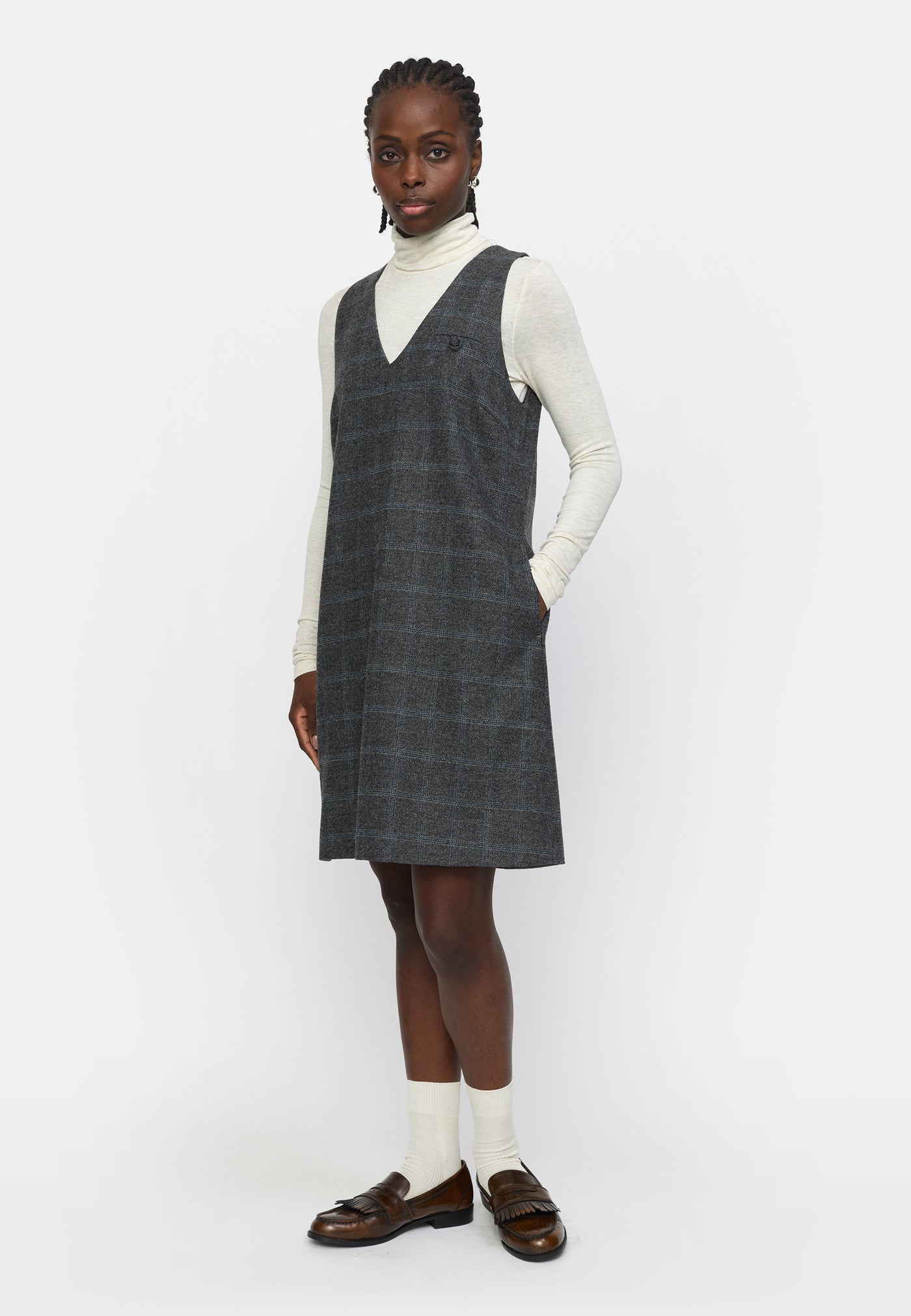 Soft Rebels SRAnnie Dress Dresses & jumpsuits 280 Checked Grey Melange