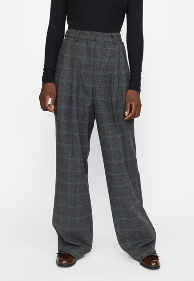 Soft Rebels SRAnnie Pant Pants 280 Checked Grey Melange