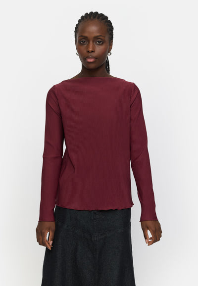 Soft Rebels SRAsiatic Boatneck Blouse Shirts & Blouse 321 Tawny Port