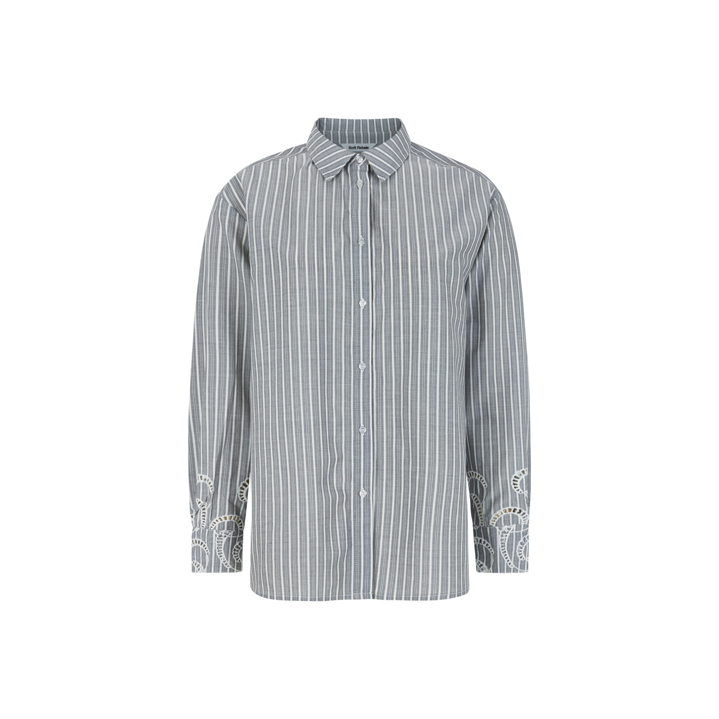 Soft Rebels SRBibi Shirt Striped Shirts & Blouse 278 Grey yd Stripe