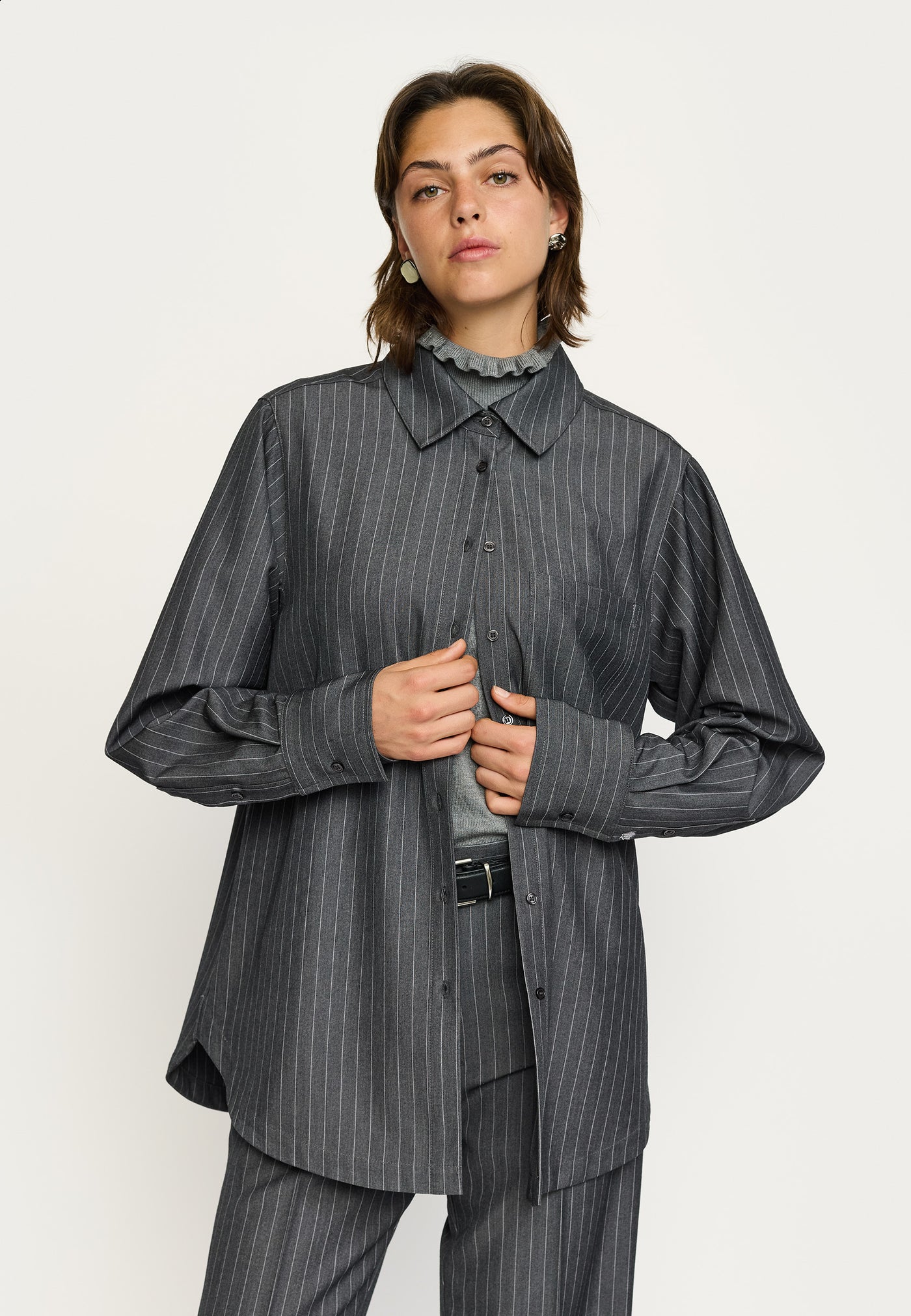 Soft Rebels SRBriana Shirt Shirts & Blouse 279 Dark Grey Melange