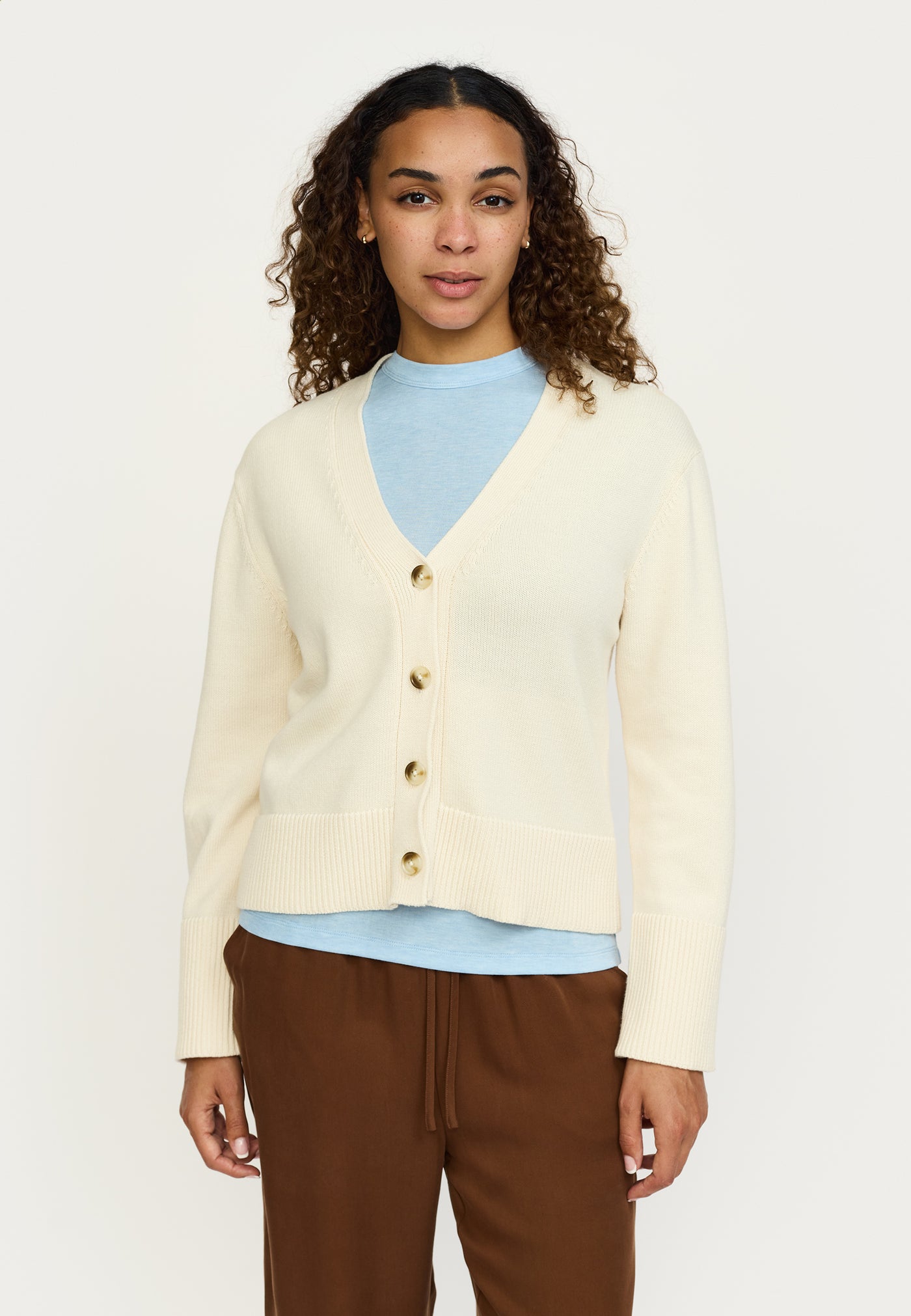 Soft Rebels SRCharlie V-neck Cardigan Knit Knitwear 272 Arctic Wolf