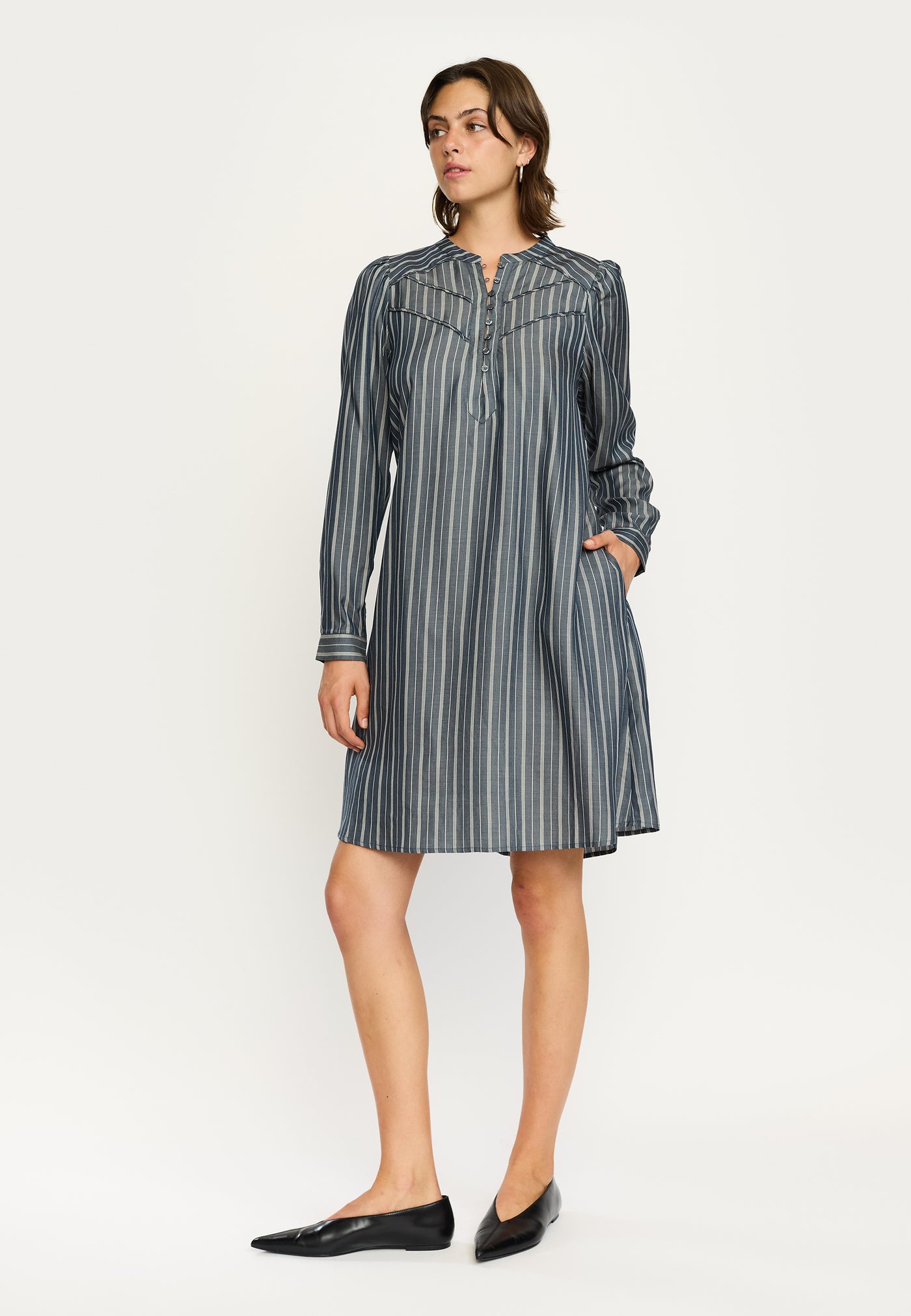 Soft Rebels SRCharlotte Dress Dresses & jumpsuits 874 Total Eclipse Stripe