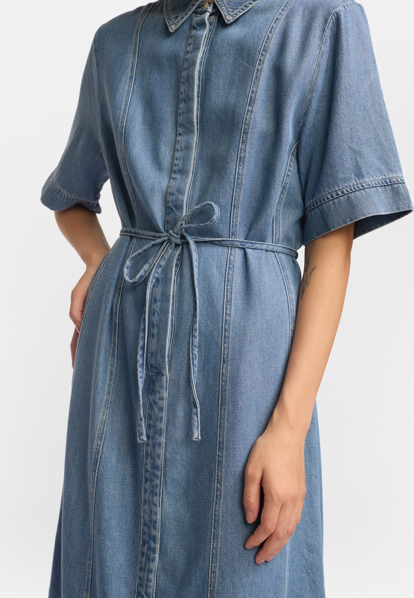 Soft Rebels SRChristy Midi Dress Dresses & jumpsuits 789 Greyish Light Blue