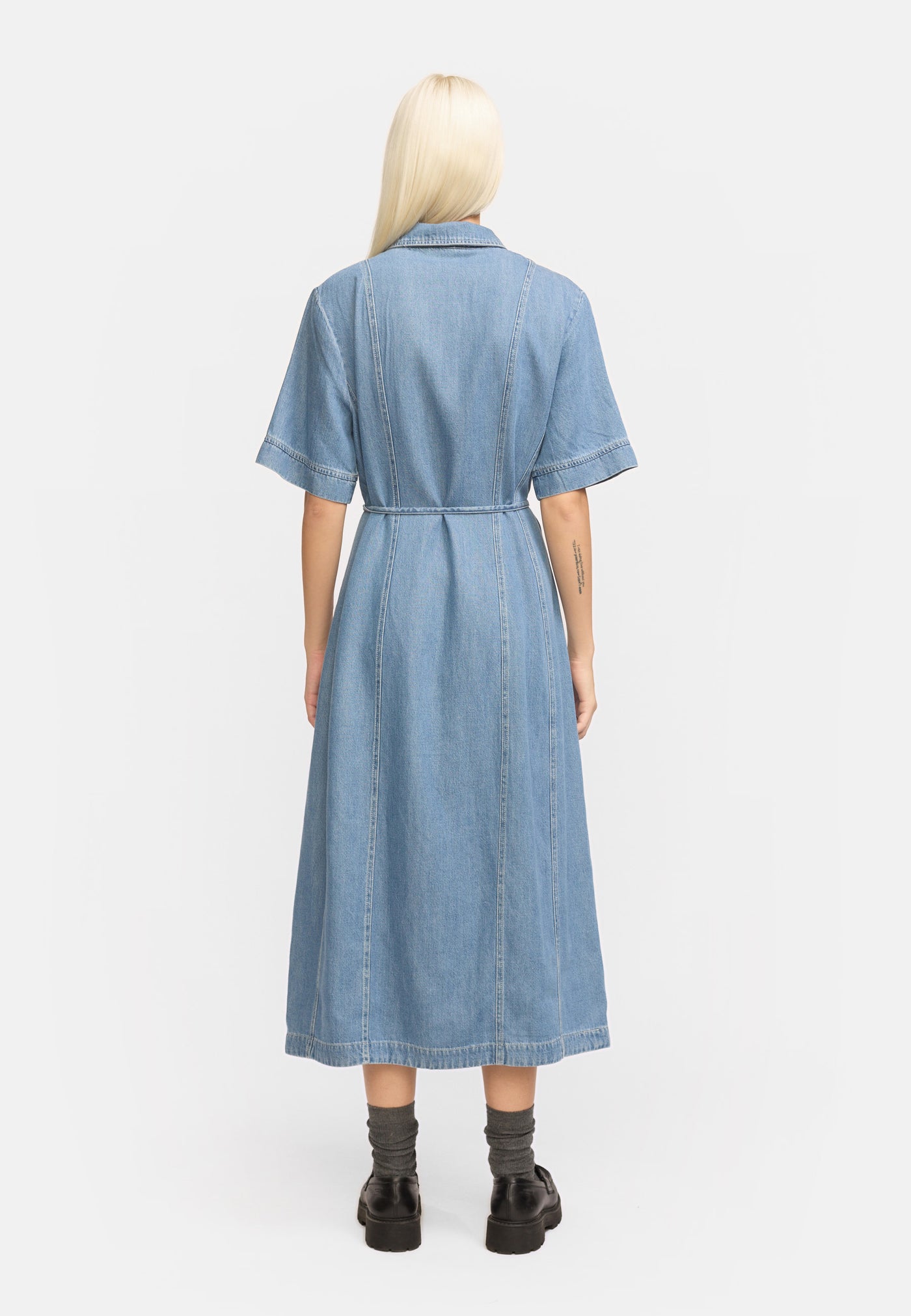 Soft Rebels SRChristy Midi Dress Dresses & jumpsuits 789 Greyish Light Blue