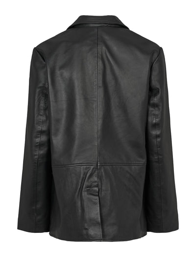 Soft Rebels SRDella Leather Blazer Leather 001 Black