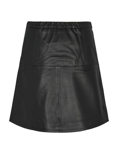 Soft Rebels SRDella Leather Skirt Leather 001 Black