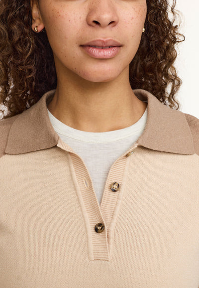 Soft Rebels SRElanore Polo Knit Knitwear 882 Cartouche