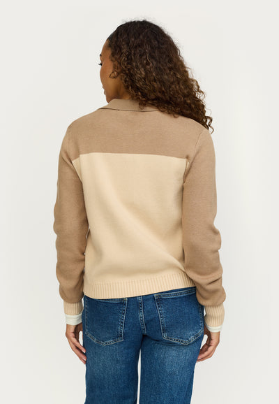 Soft Rebels SRElanore Polo Knit Knitwear 882 Cartouche